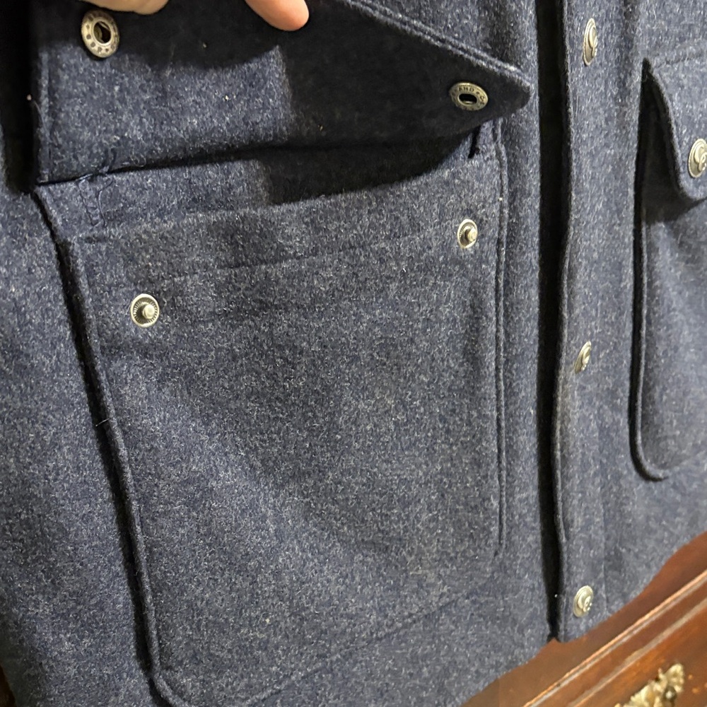 Cripple Creek Melton Men's Dark Blue Wool Vest with Concealed Carry Pocket - Picture 7 of 11